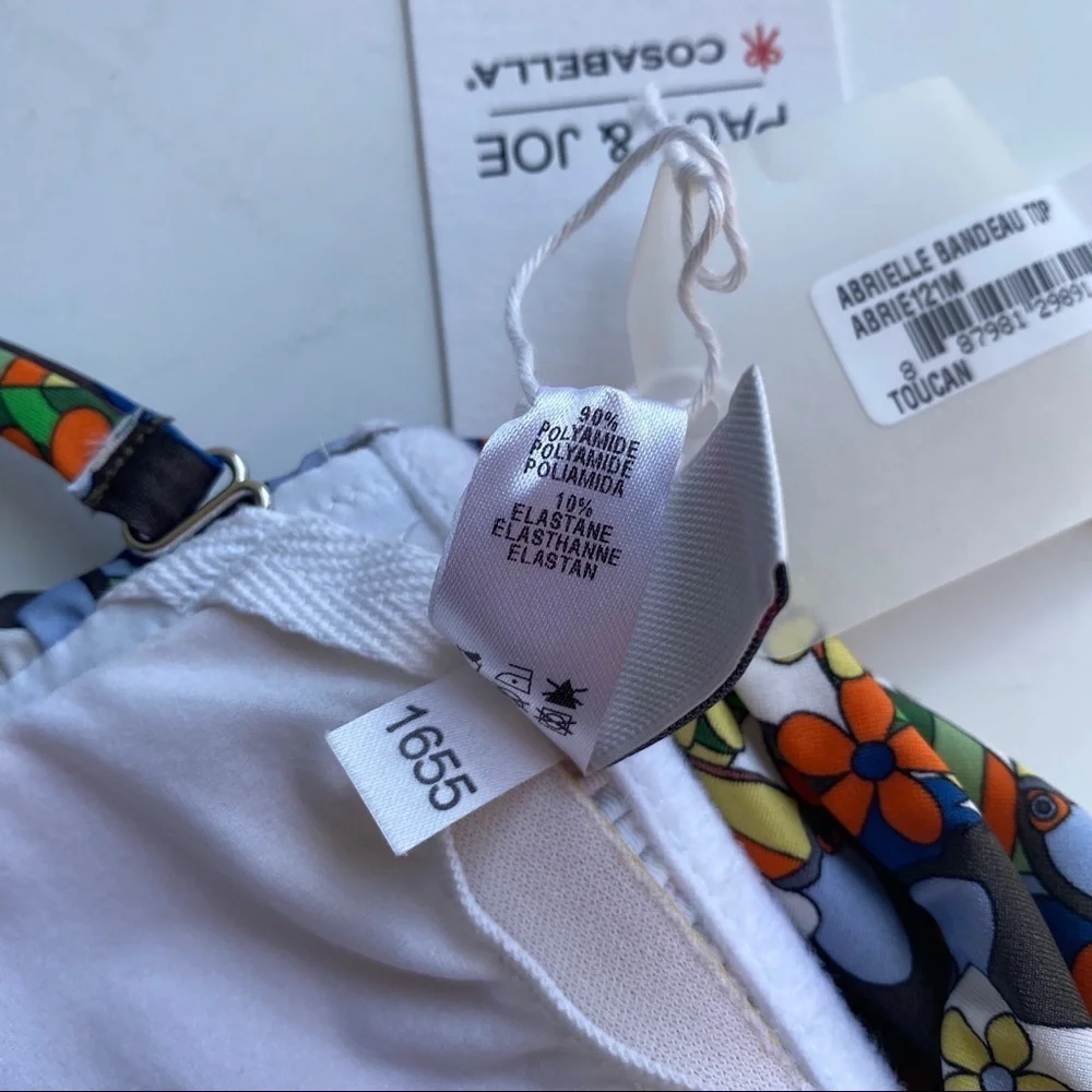 Paul & Joe cosabella bandeau swim top bottom set NEW